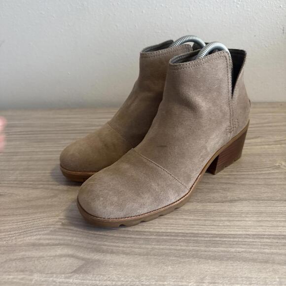 Sorel Cate Cut-Out NL3384-240 Women US 9 Waterproof Suede Leather Ankle Bootie - Picture 2 of 10